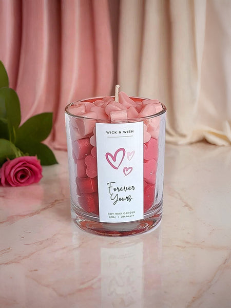 Romantic Heart Candles – Forever Yours