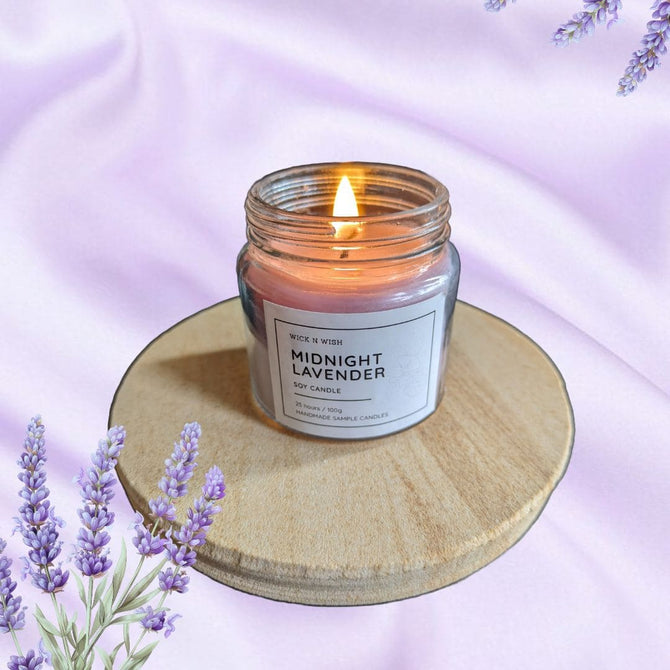 Mini Midnight Lavender Candle – Calm & Relax