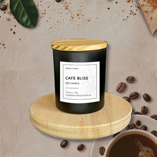Cafe Bliss Soy Candle – Coffee Scented Luxury